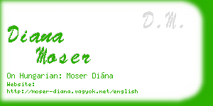 diana moser business card
